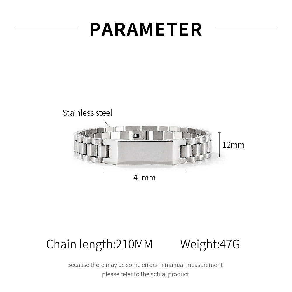 Engraved Steel Bracelet