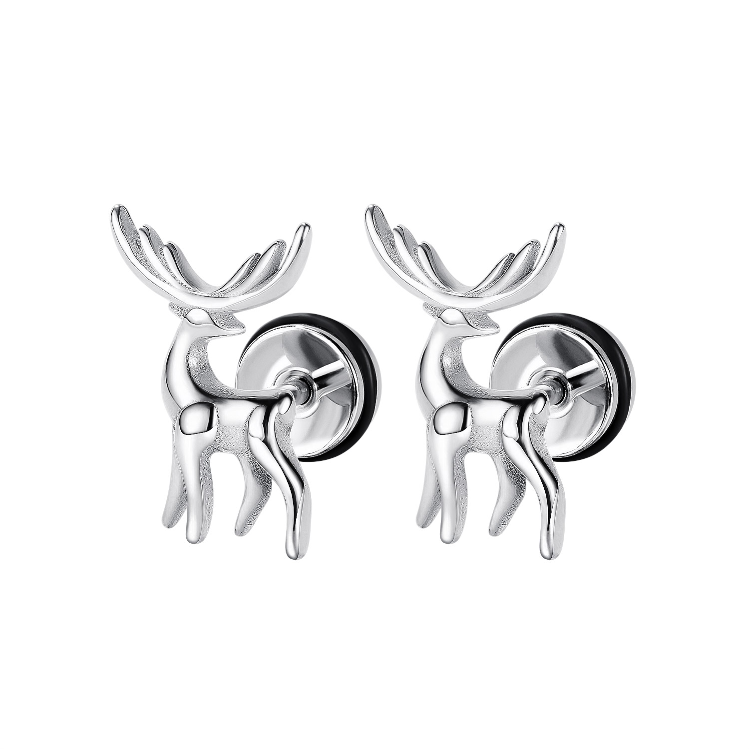 Deer Gold Silver Earrings