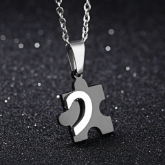 Stainless Steel Puzzle Piece Necklace