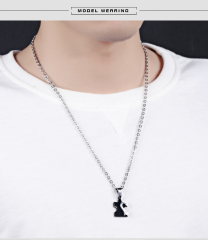 Stainless Steel Puzzle Piece Necklace