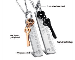 Stainless Steel Key Necklace