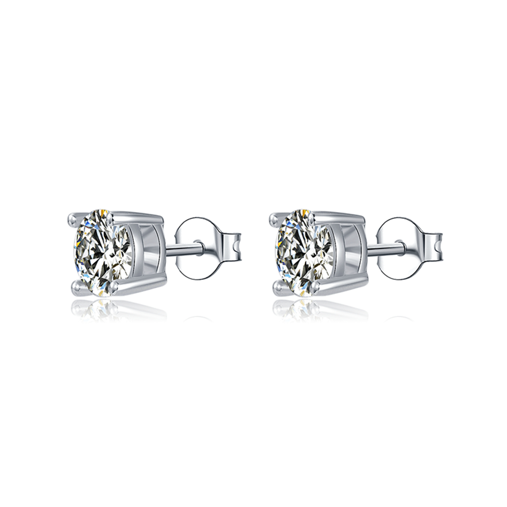 Moissanite Stud Earrings 4ct