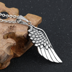 Stainless Steel Feather Pendant