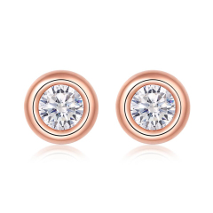 Gold Moissanite Stud Earrings