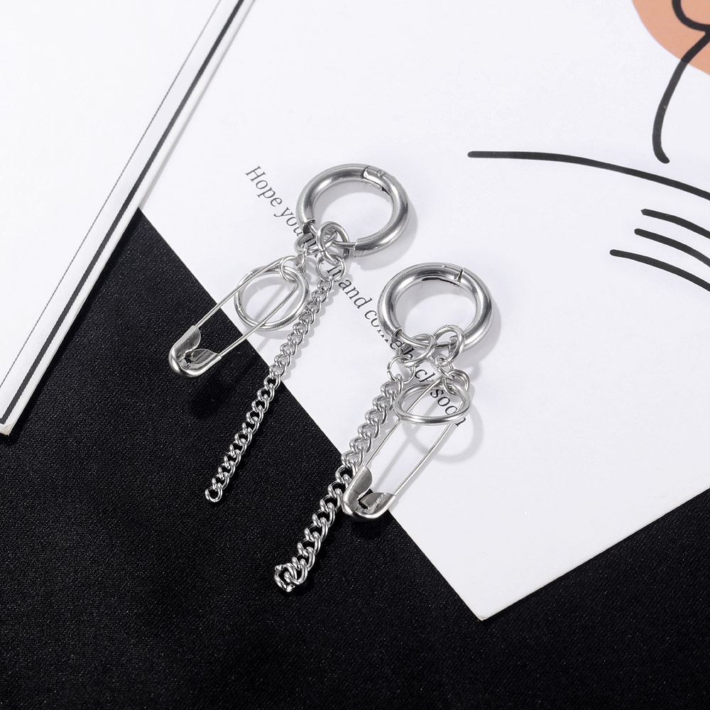 316L Pin Chain Earrings