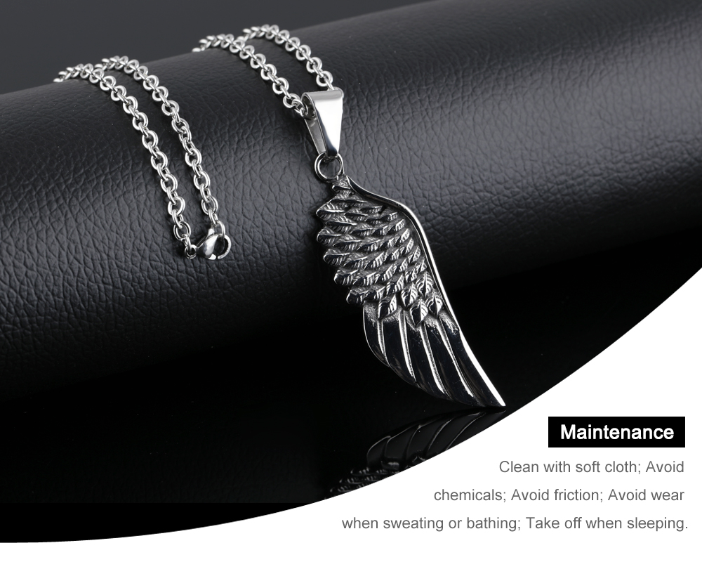 Stainless Steel Feather Pendant