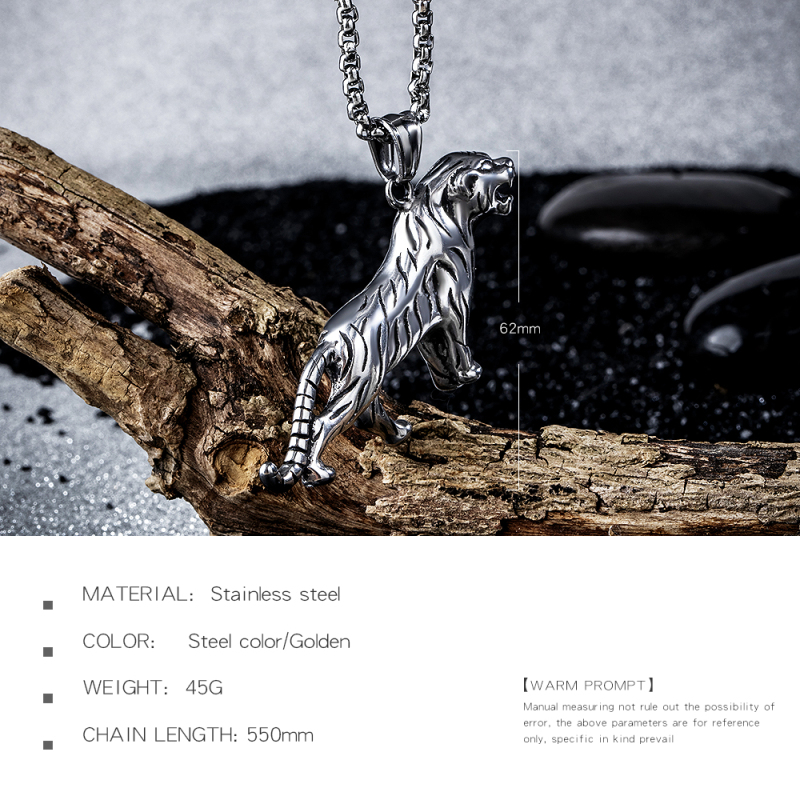 Stainless Steel Lion Pendant