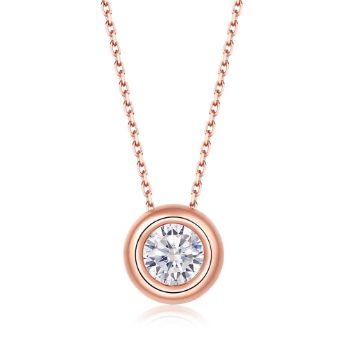 Moissanite Tennis Necklace Gold