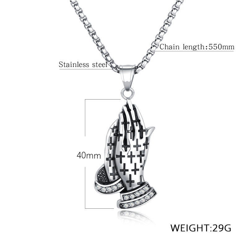 Stainless Steel CZ Pendant