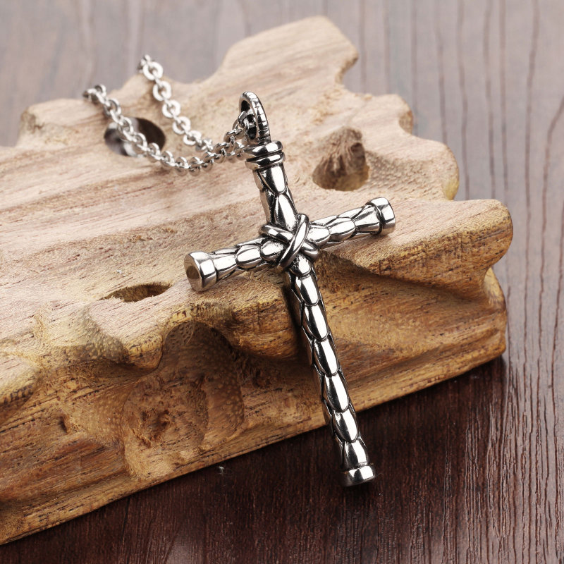 Stainless Steel Cross Pendant Necklace