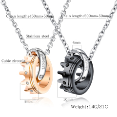 Stainless Steel Couple Necklace