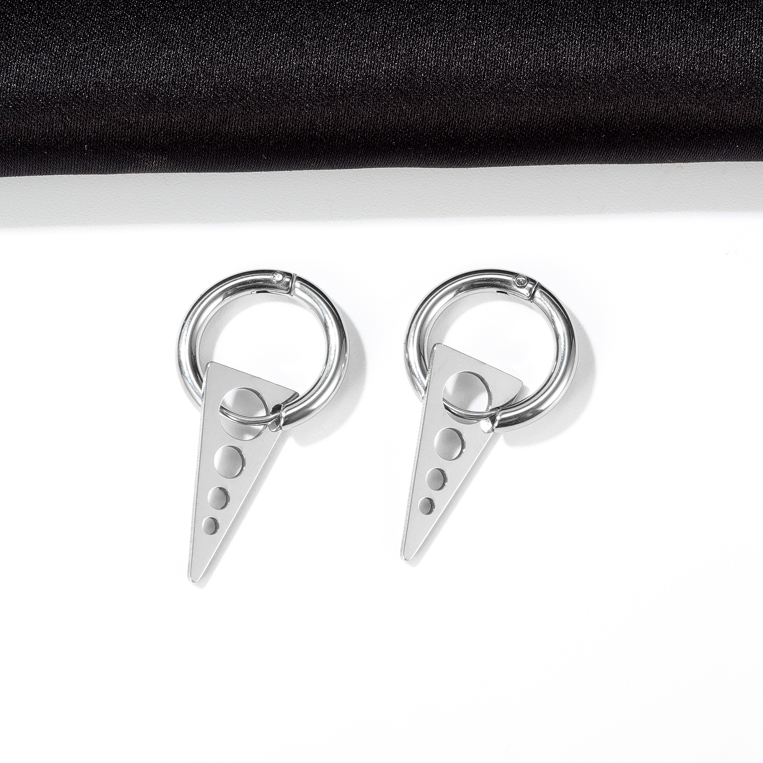 Party Wear Triangular Hole Earrings