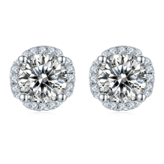 Birthstone Moissanite Stud Earrings