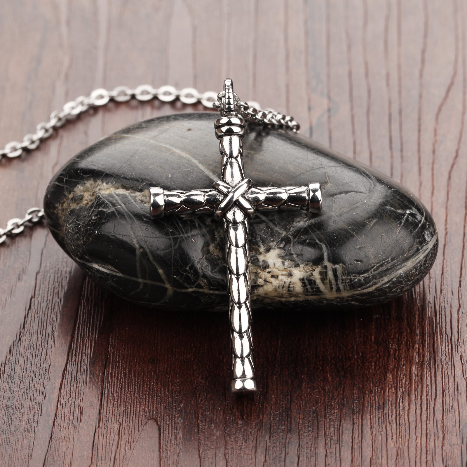 Stainless Steel Cross Pendant Necklace