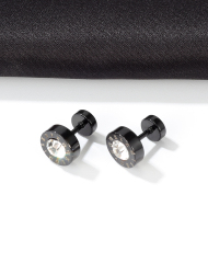 Fashion Diamond Black Stud Earrings