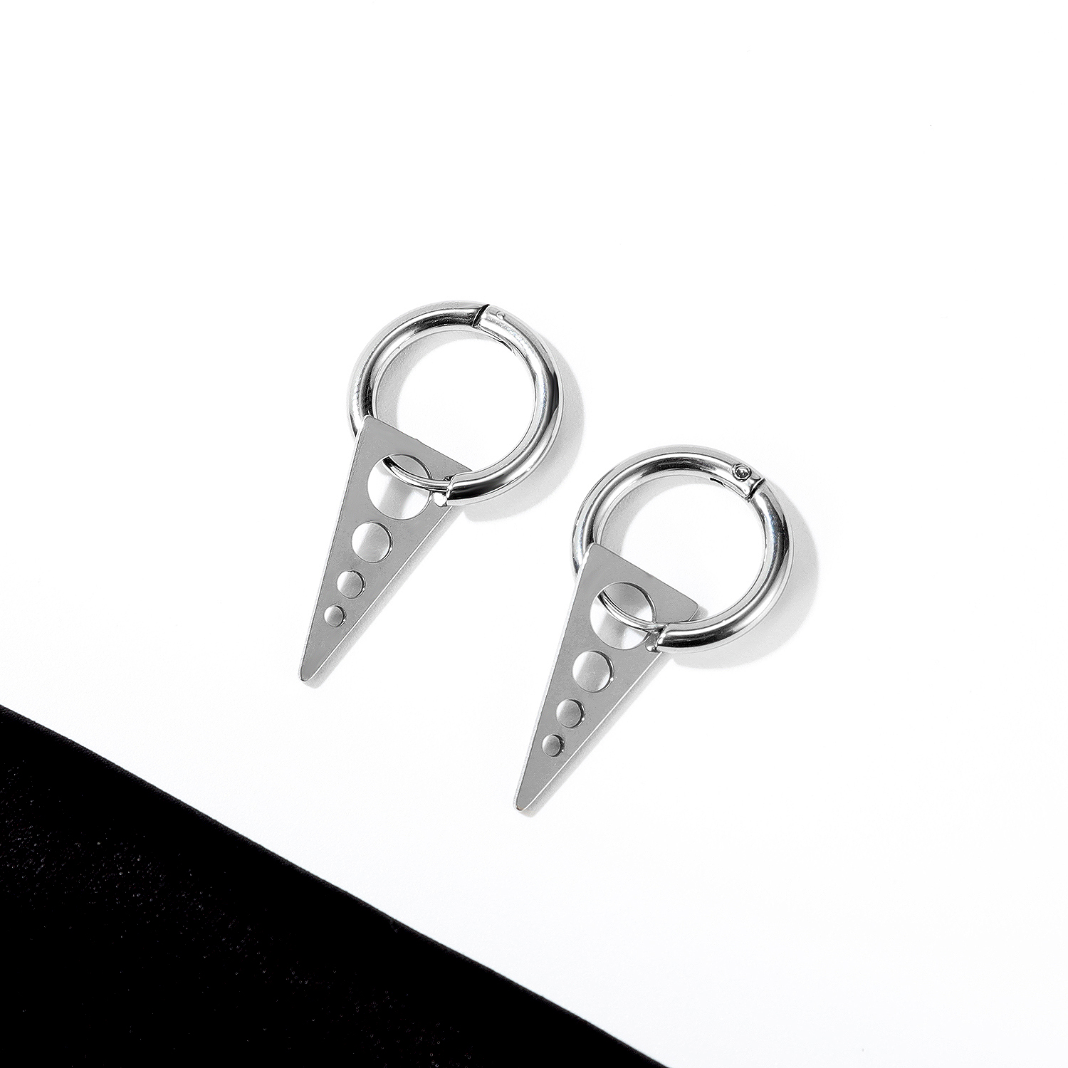 Party Wear Triangular Hole Earrings