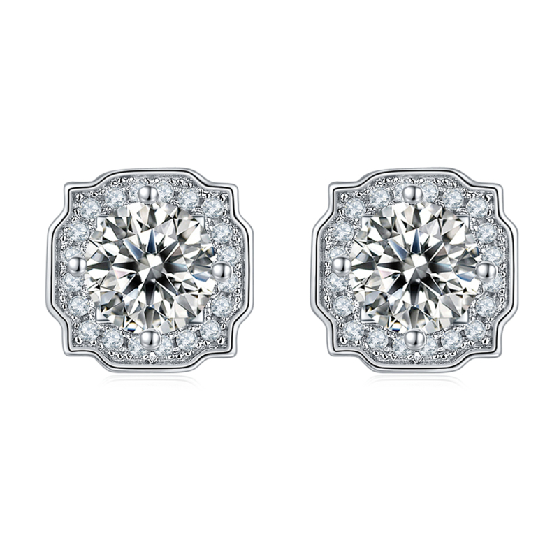 Friction Back Moissanite Earrings