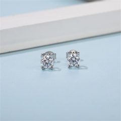 VVS Moissanite Solitaire Stud Earrings