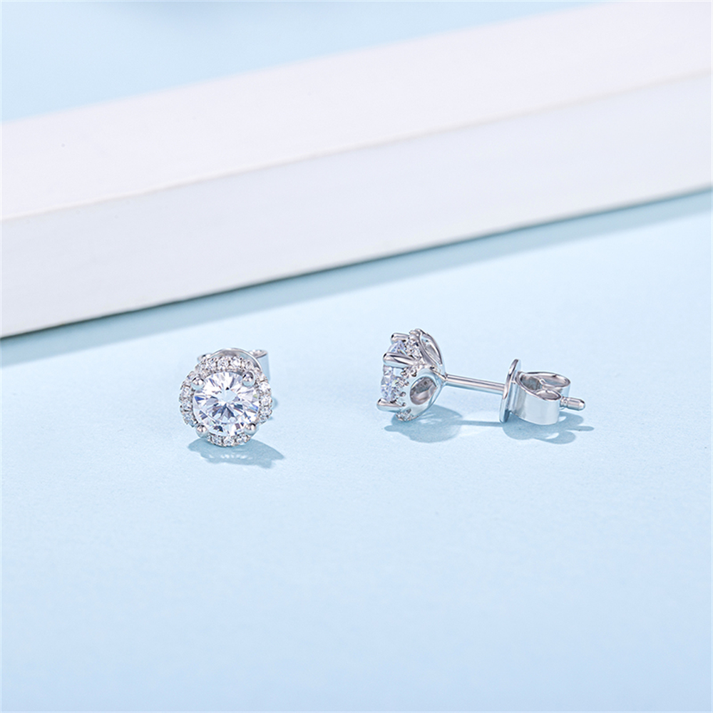 Birthstone Moissanite Stud Earrings