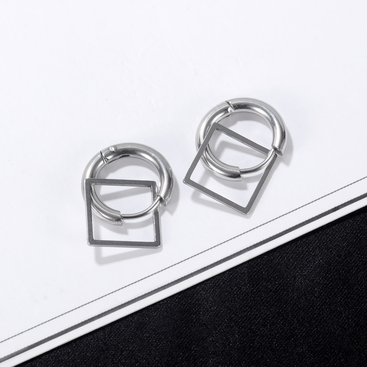 Rectangle Stainless Steel Earrings