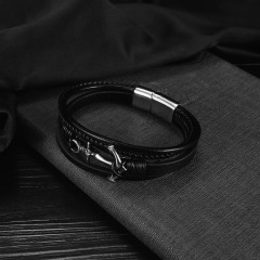 Leather Steel Bracelet