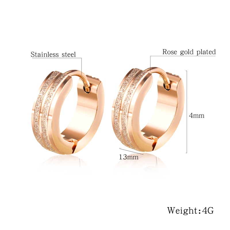 Rose Gold Shinning Earring