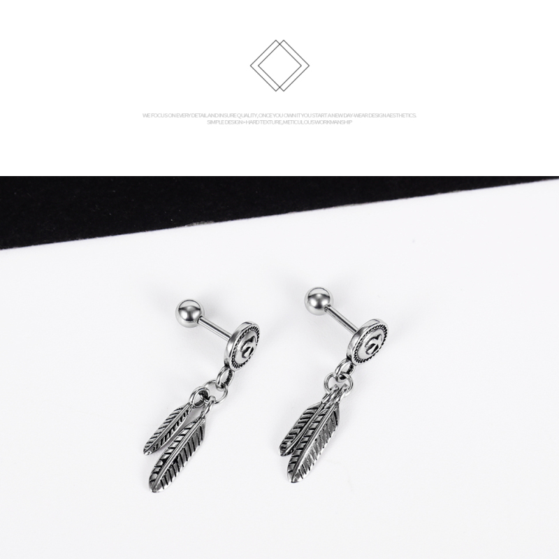 Feather Stainless Steel Earring