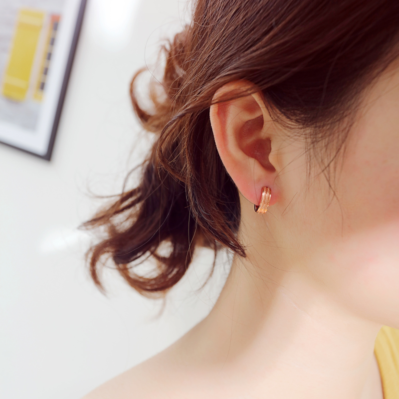 Rose Gold Shinning Earring