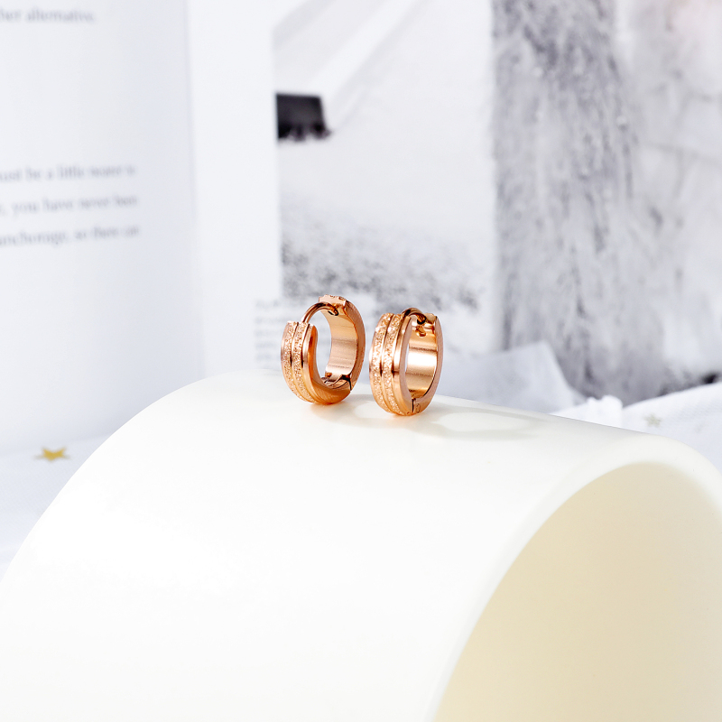 Rose Gold Shinning Earring