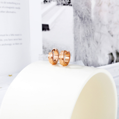 Fashion Rose Gold Stud Earrings