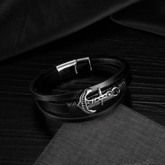 Men's Stainless Steel Braided Leather Bracelet