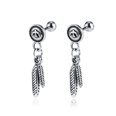 Feather Stainless Steel Earring