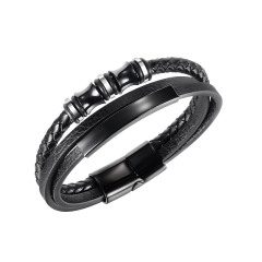 Leather And Metal Bracelets For Men