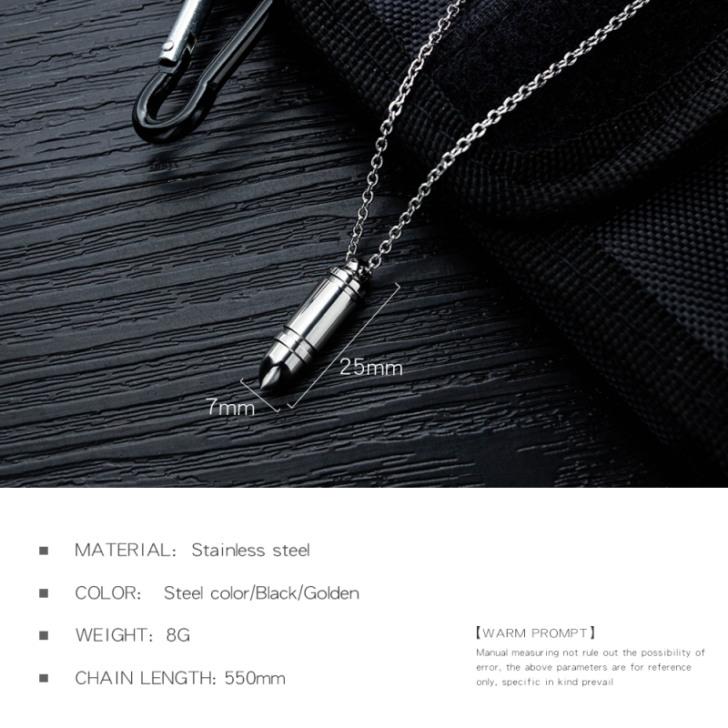 Men Bullet Necklace