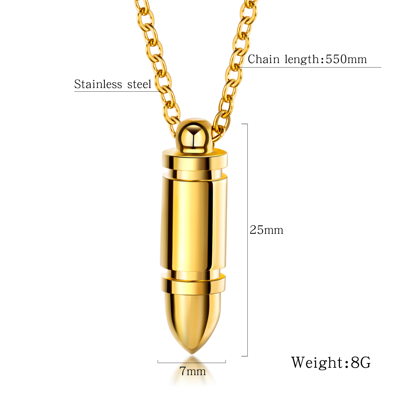 Men Bullet Necklace