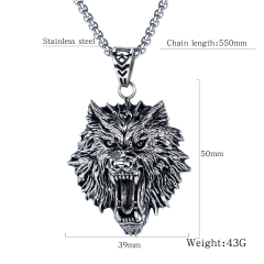 Stainless Steel Lion Pendant