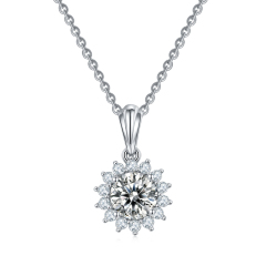 Initial Moissanite Necklace