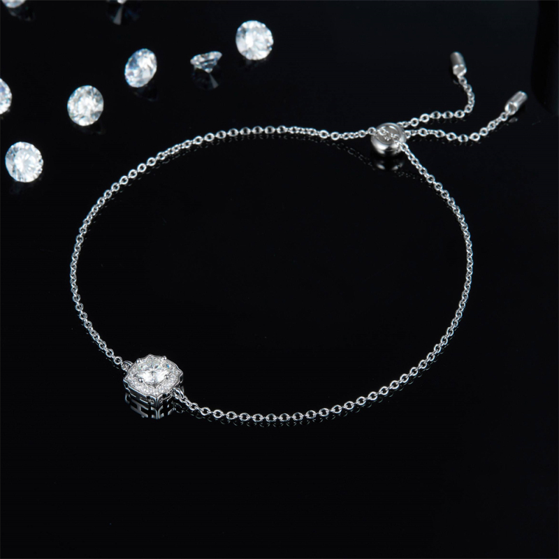 White Gold Moissanite Tennis Bracelet