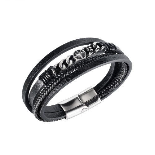 Engraved Bracelets For Him Leather