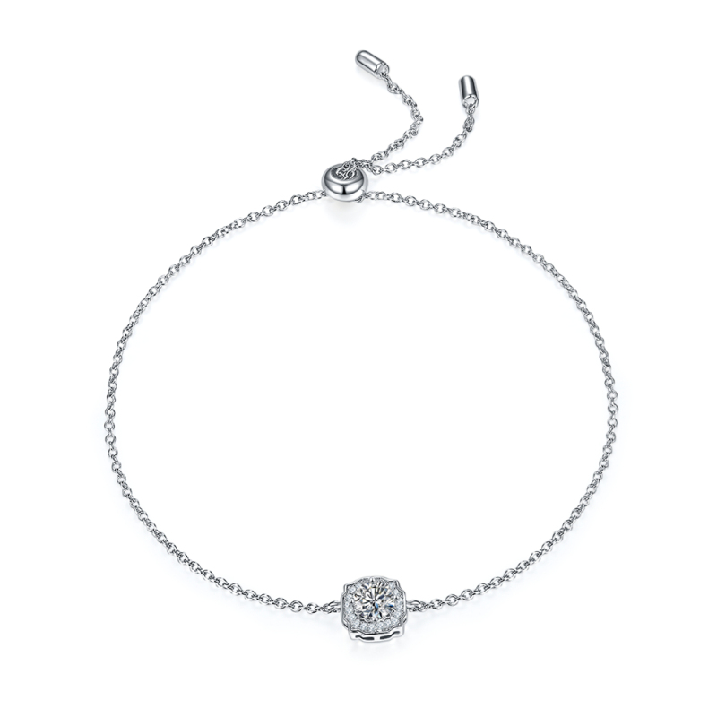 White Gold Moissanite Tennis Bracelet