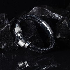 Blackjack Leather Bracelet