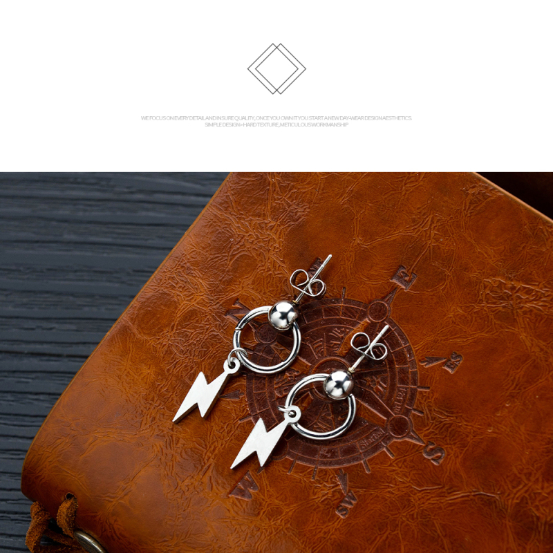 Lightning Silver Earrings