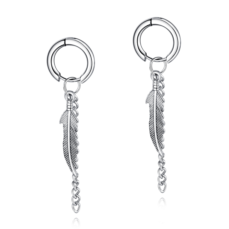 Fashion Feather Chain Earrings