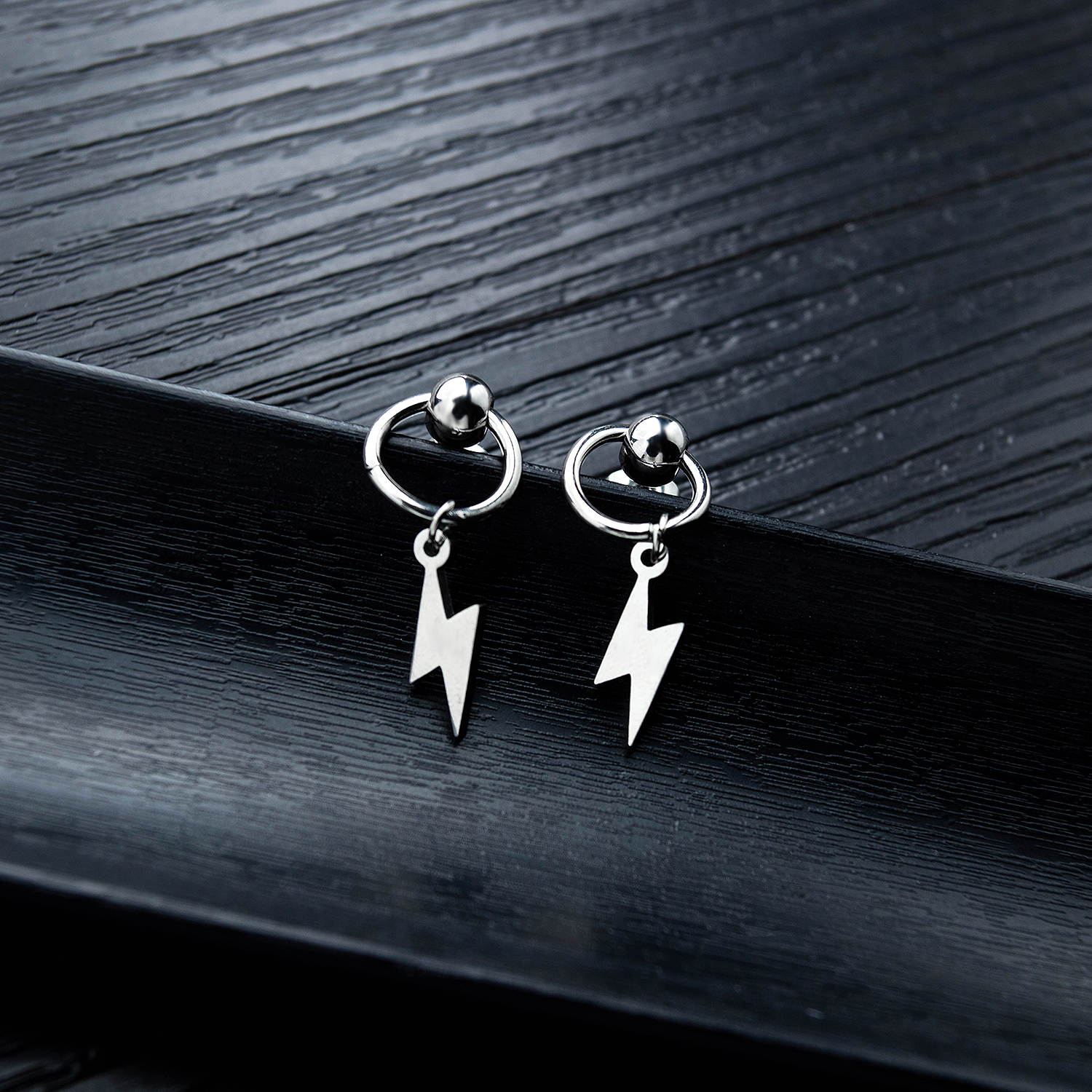 Lightning Silver Earrings