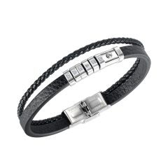 Stella And Dot Leather Wrap Bracelet