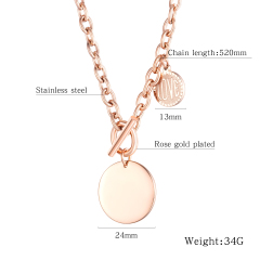 Rose Gold Stainless Steel Necklace