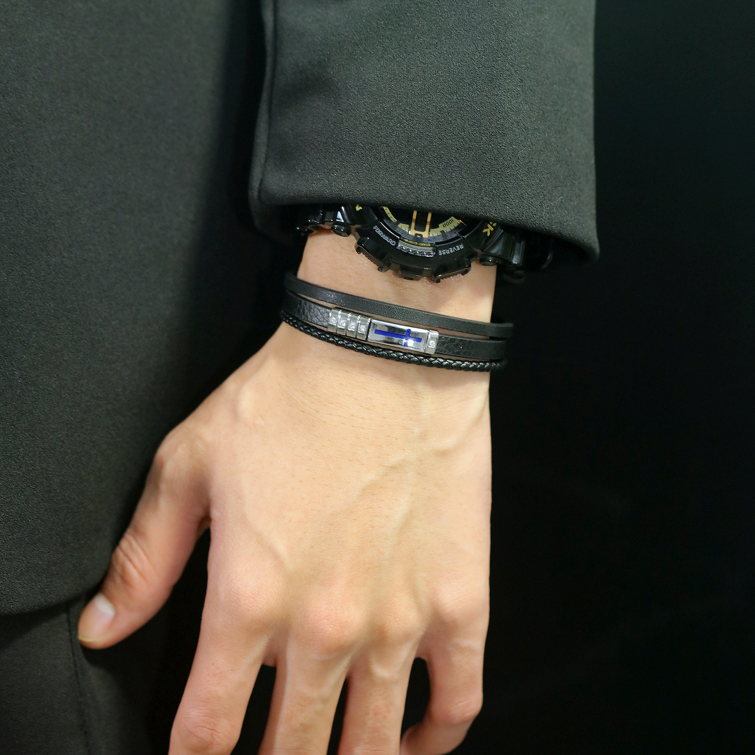 Paparazzi Black Leather Bracelet