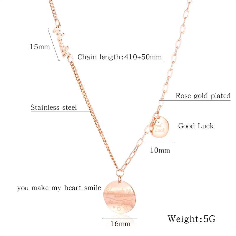 Rose Gold Stainless Steel Necklace