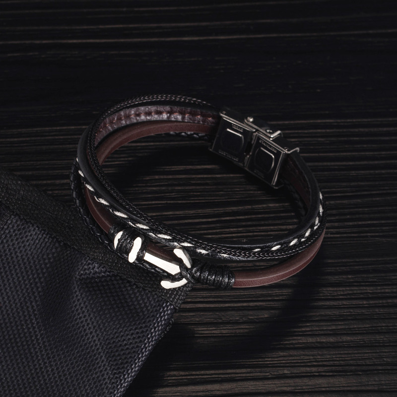 Black Leather Wrist Cuff