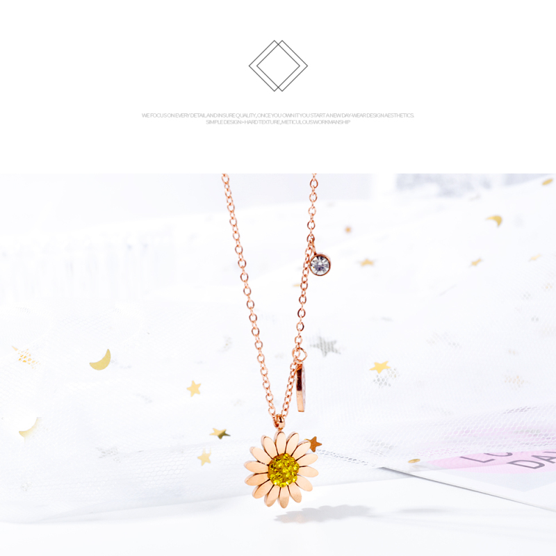 Stainless Steel Flower Necklace